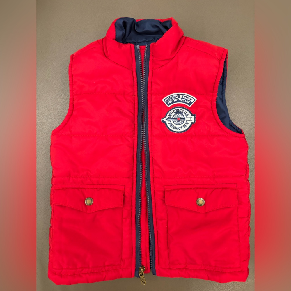 Lucky Brand Red Kids Vest with Patch
